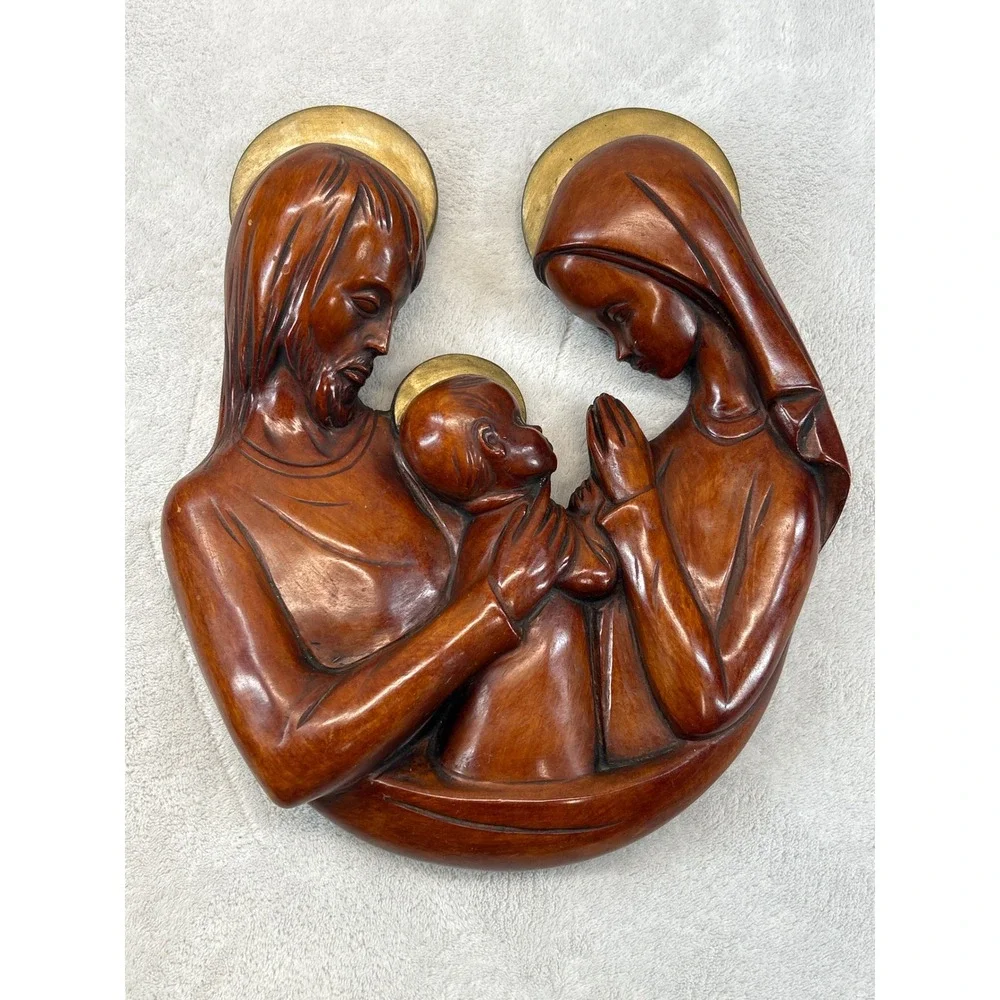 Goldscheider Achitat Holy Family Nativity Wall Plaque Stoneware MCM Germany
